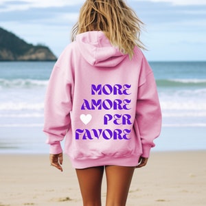 Unisex Hoodie, More Amore Per Favore, Slogan Hoodie, Gift for Lovers, nectarconceptshop