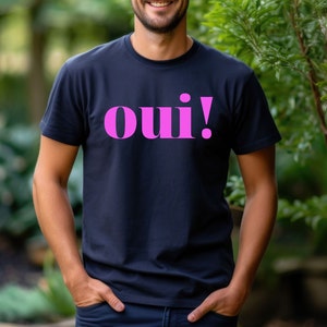 T-Shirt Unisex Oui, Ja Sager, Paris T-Shirt, französisches T-Shirt, Slogan, Ästhetisches Shirt, Frankreich Geschenk Bild 7