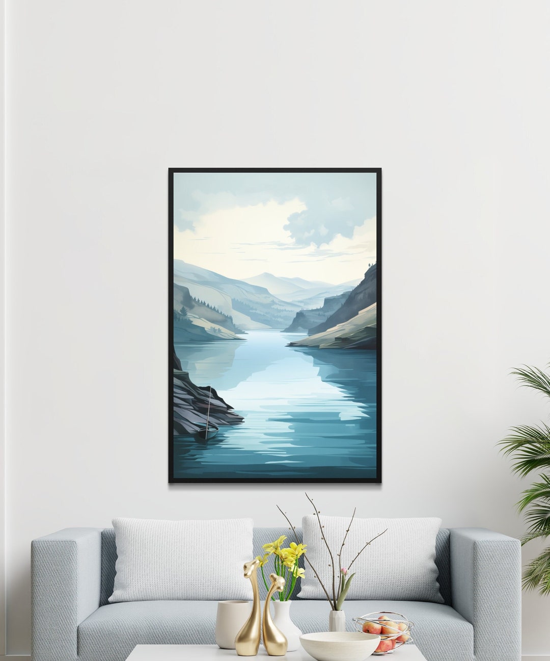 View of Fjords Travel Print Wall Art. Norway Fjord. Printable Home Decoration ...
