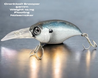 Artisanal fishing lure: "Midnight Mackerel" - Hand-painted hard lure, ideal for stalking pike and catching bass