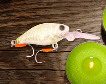 Poisson Nageur Artisanal "Candle" - Leurre Dur de Pêche pour Truites, Perches et Brochets