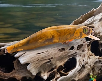 Ultra-realistic handmade &quot;Salamander&quot; lure with natural colors to attract even the most wary predators!