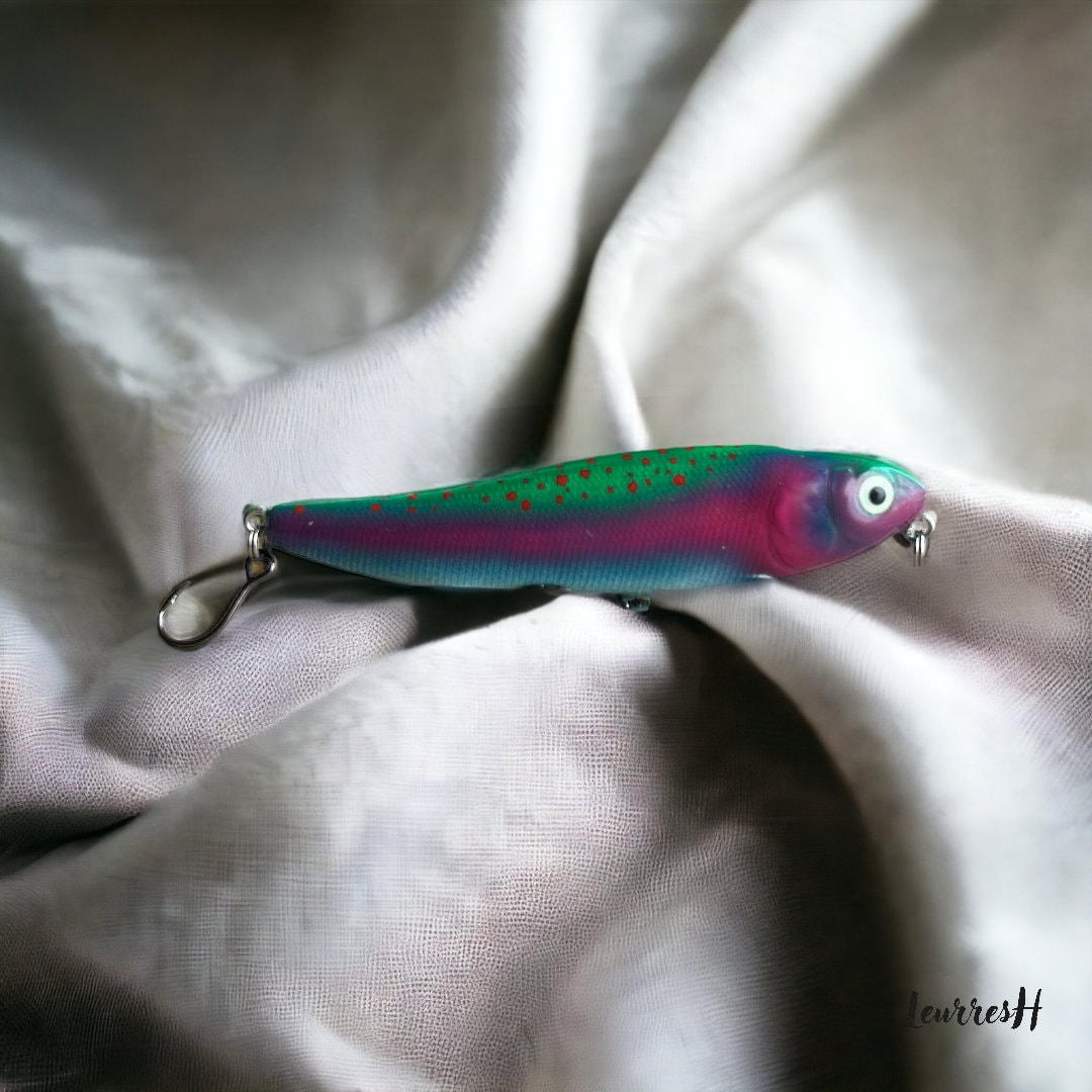 Handcrafted Hard Fishing Lure Floating Stickbait the 'emerald Arrow'  Original Gift for Fishermen 