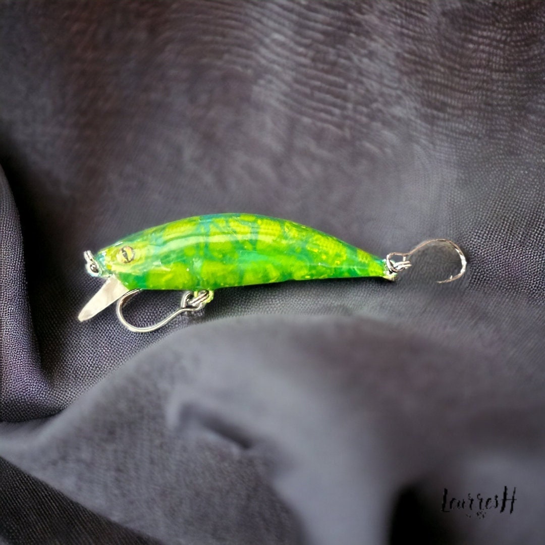 Artisanal Trout Fishing Lure la Rainette Handmade and Hand Painted Hard Lure  