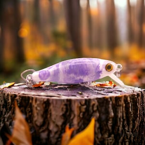 Small Lure, Handmade for Trout - &#39;La Violette&#39; - Unique Piece