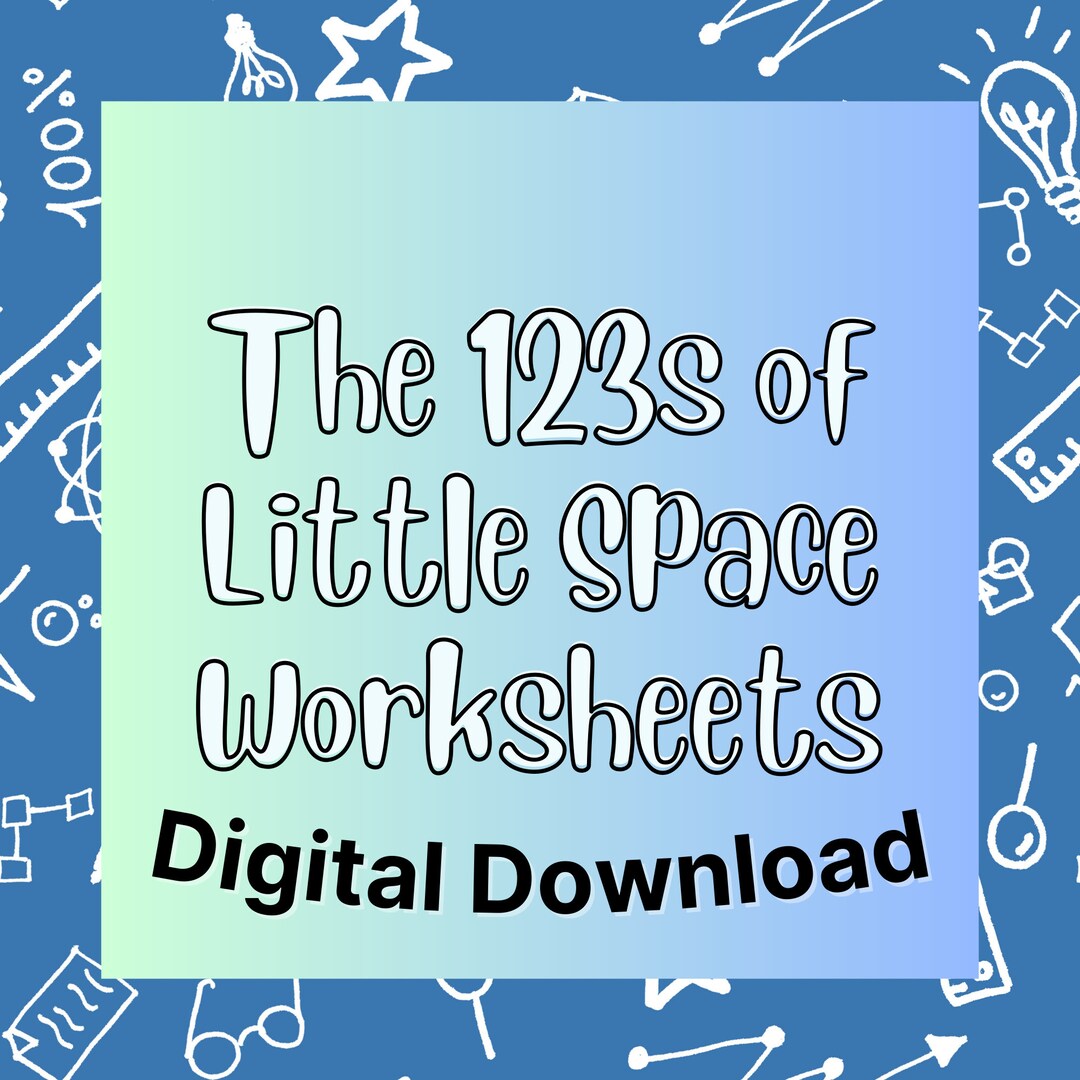 The 123s Of Little Space Worksheets Etsy