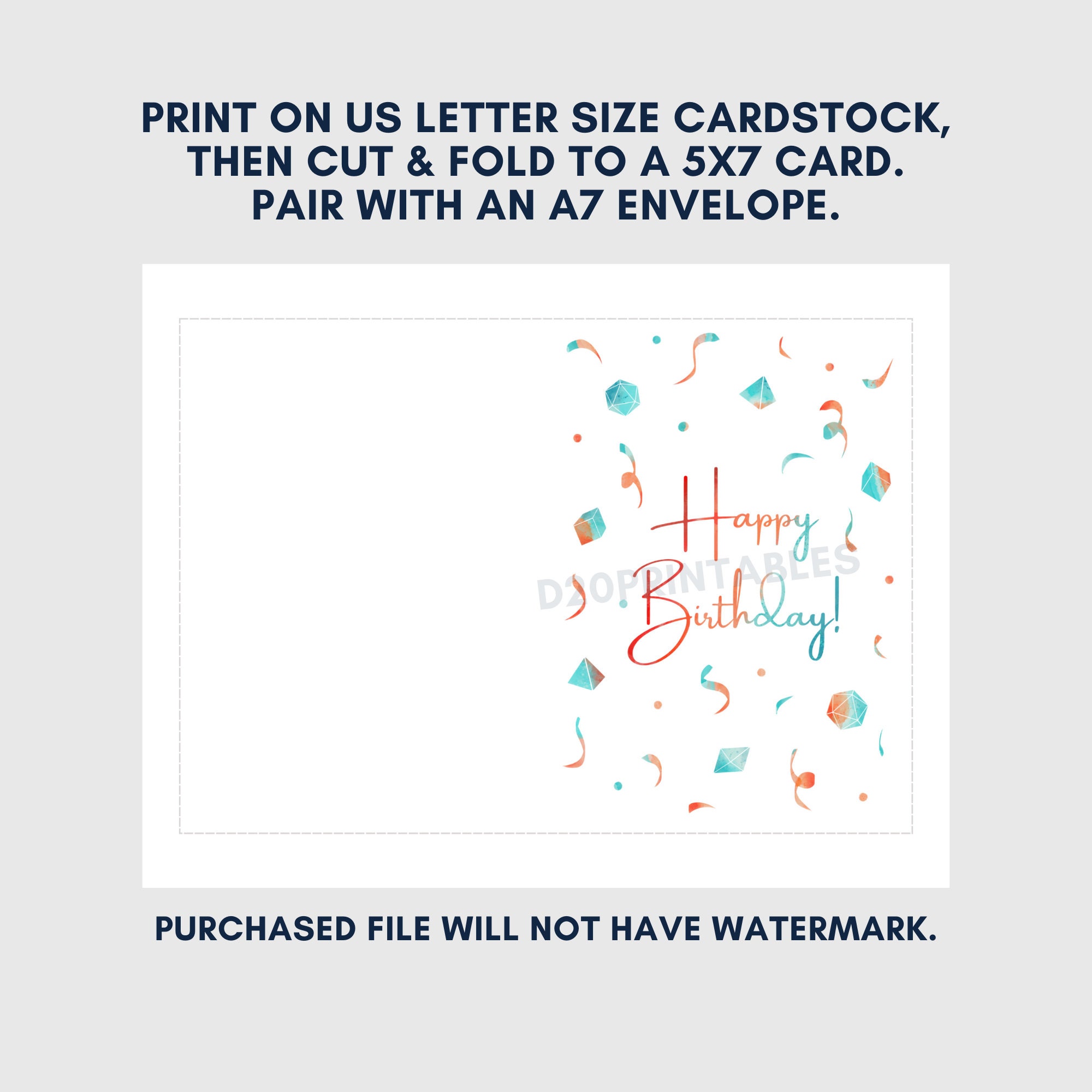 Dungeons &amp; Dragons Birthday Card, Printable DND Happy Birthday Card ...