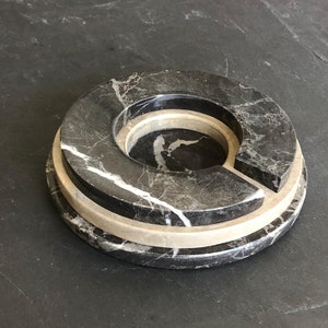 Circular Marble Layered Ashtray, Marble Decor Object, Cigar Astray, Marble Home Decor, Aesthetic Room Decor, Coffee Table Decor