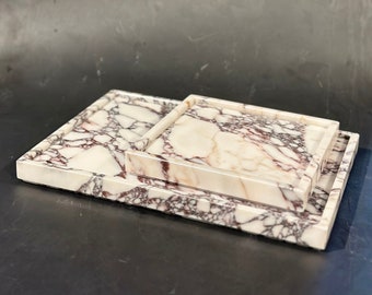 Calacatta Viola Marble Tray: Marble Vanity Organizer