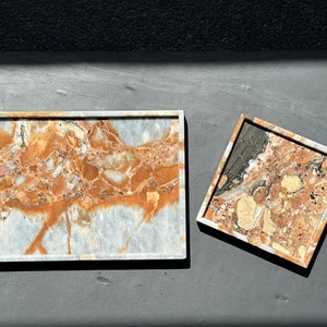 Deep River Marble Home Decor Tray, Marble Room Decor, Marble Bathroom Tray, Decorative Marble Tray, Modern Home Decor, Bedroom Vanity Tray