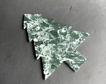 Lara Green Marble Serving Tray: Handcrafted Turkish Stone Presentation Plate