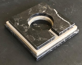 Square Marble Cigar Ashtray: Modern Stone Decor for Cigarette & Cigar