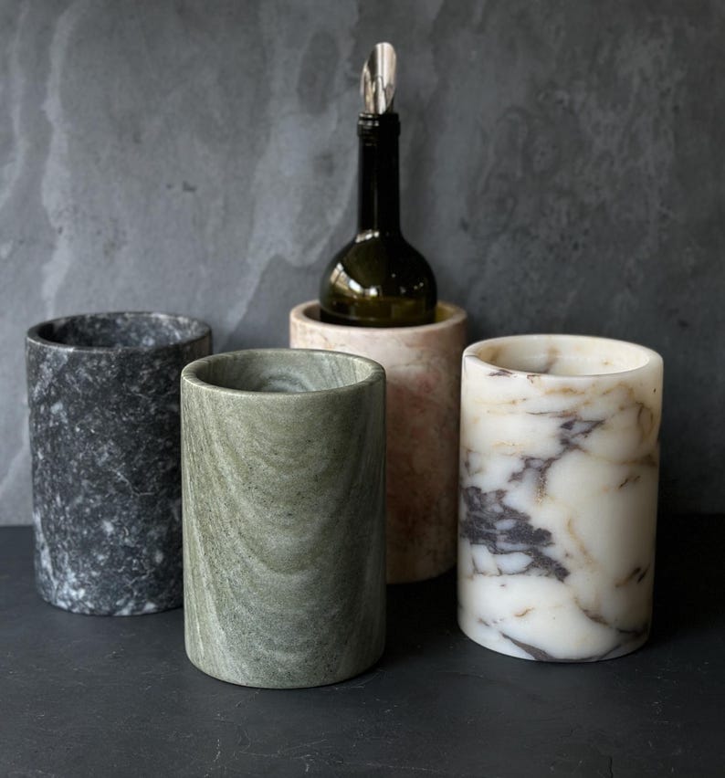 Marble Wine Cooler/Holder, Stone Wine Chiller, Marble Wine Bottle Cooler, Wine Keeper, Marble Vase, Marble Home Gift