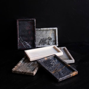 Marble Home Decor Small Tray, Decorative Tray, Trinket Marble Tray, Coffee Table Decor, Marble Bathroom Tray, Aesthetic Room Decor