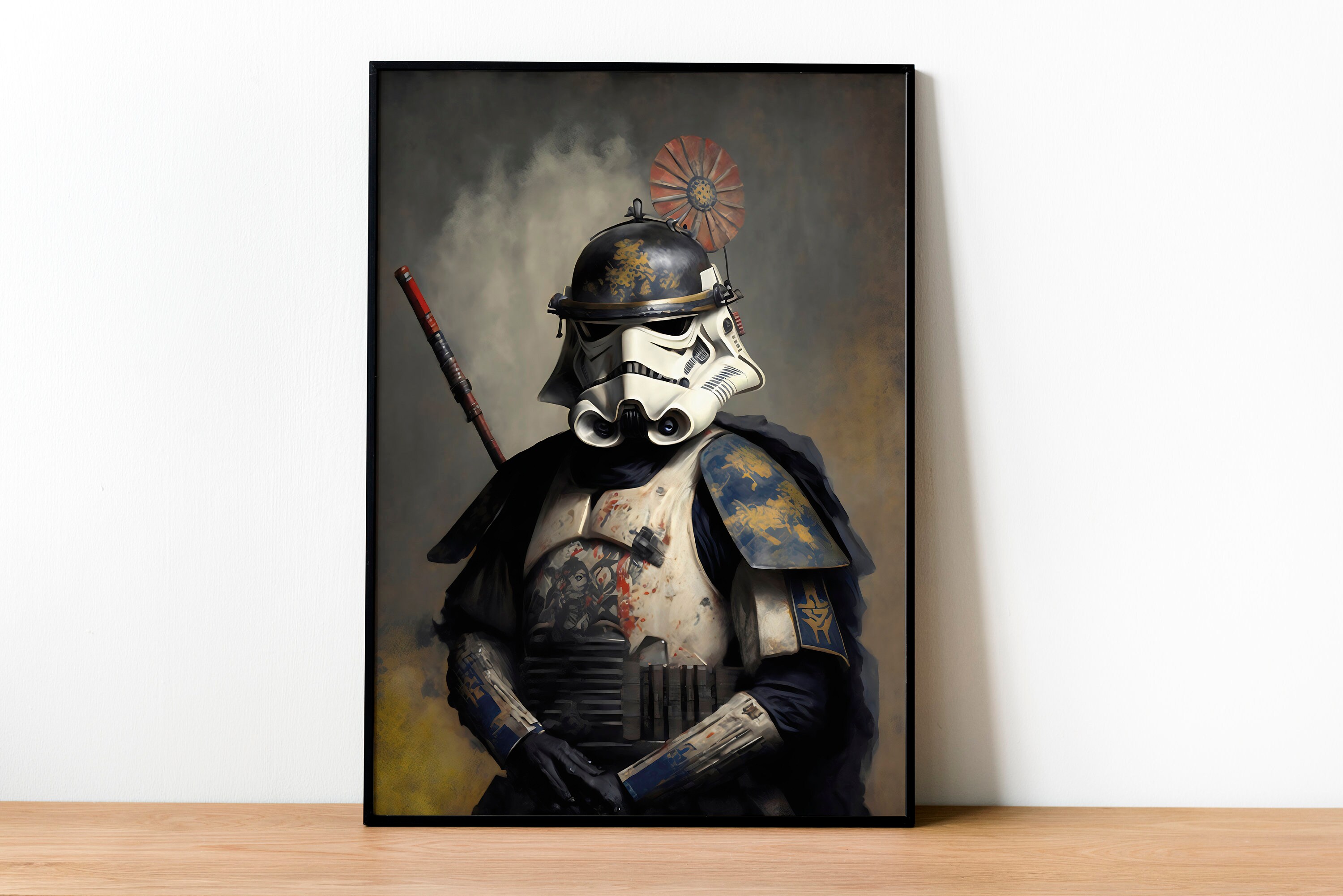 Printable Samurai Stormtrooper Poster Star Wars Print Art Japan Wall Art Digital Download Poster ...