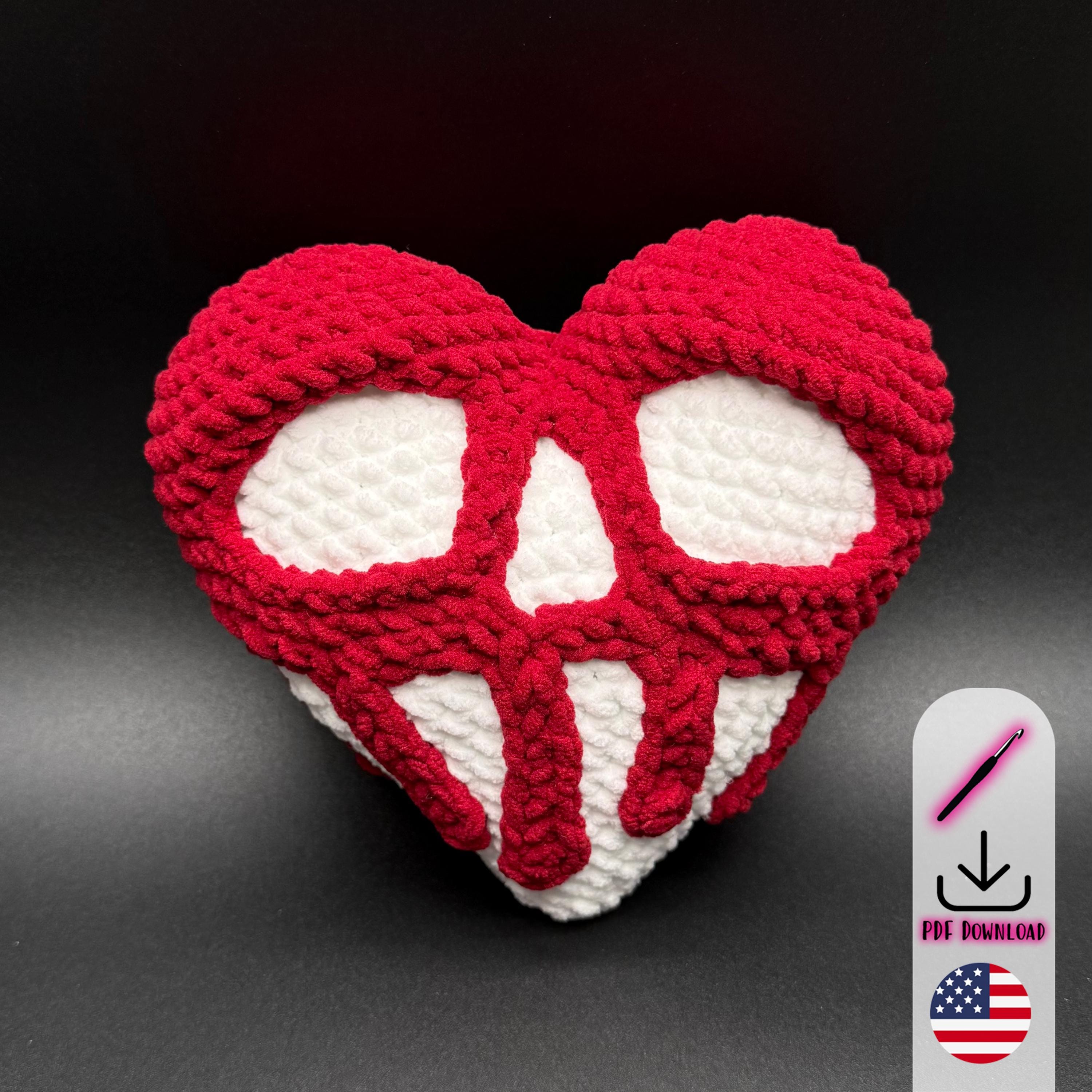 Poison Heart Pillow Crochet Pattern