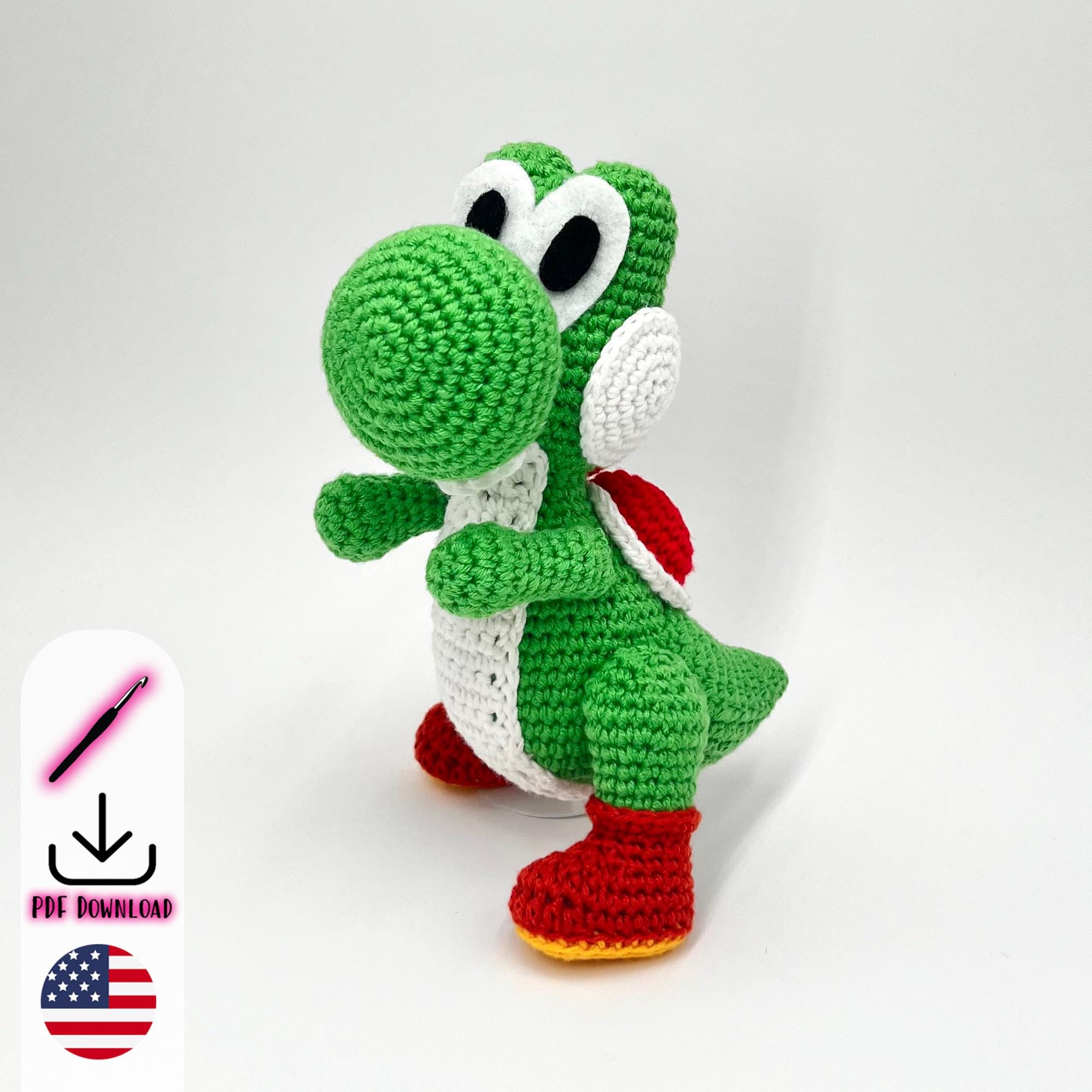 Yoshi Amigurumi Crochet Pattern - Digital Download - Etsy