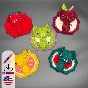 Fruit Bat Amigurumi Crochet Pattern PDF, Creepy-Cute Fruit Bats
