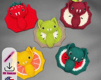 Fruit Bat Amigurumi Crochet Pattern PDF, Creepy-Cute Fruit Bats