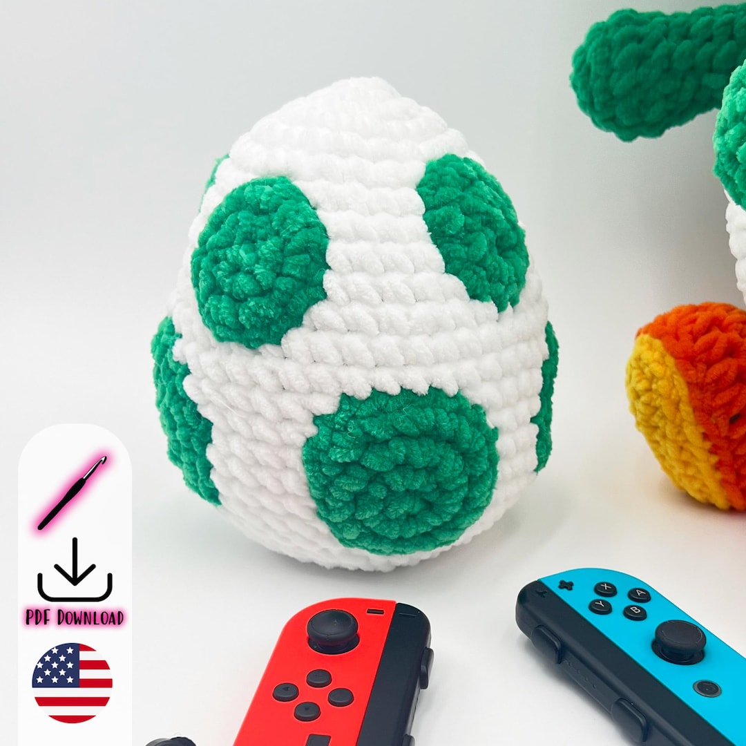 Yoshi Egg Amigurumi Crochet Pattern PDF, Plush Dinosaur Egg - Etsy