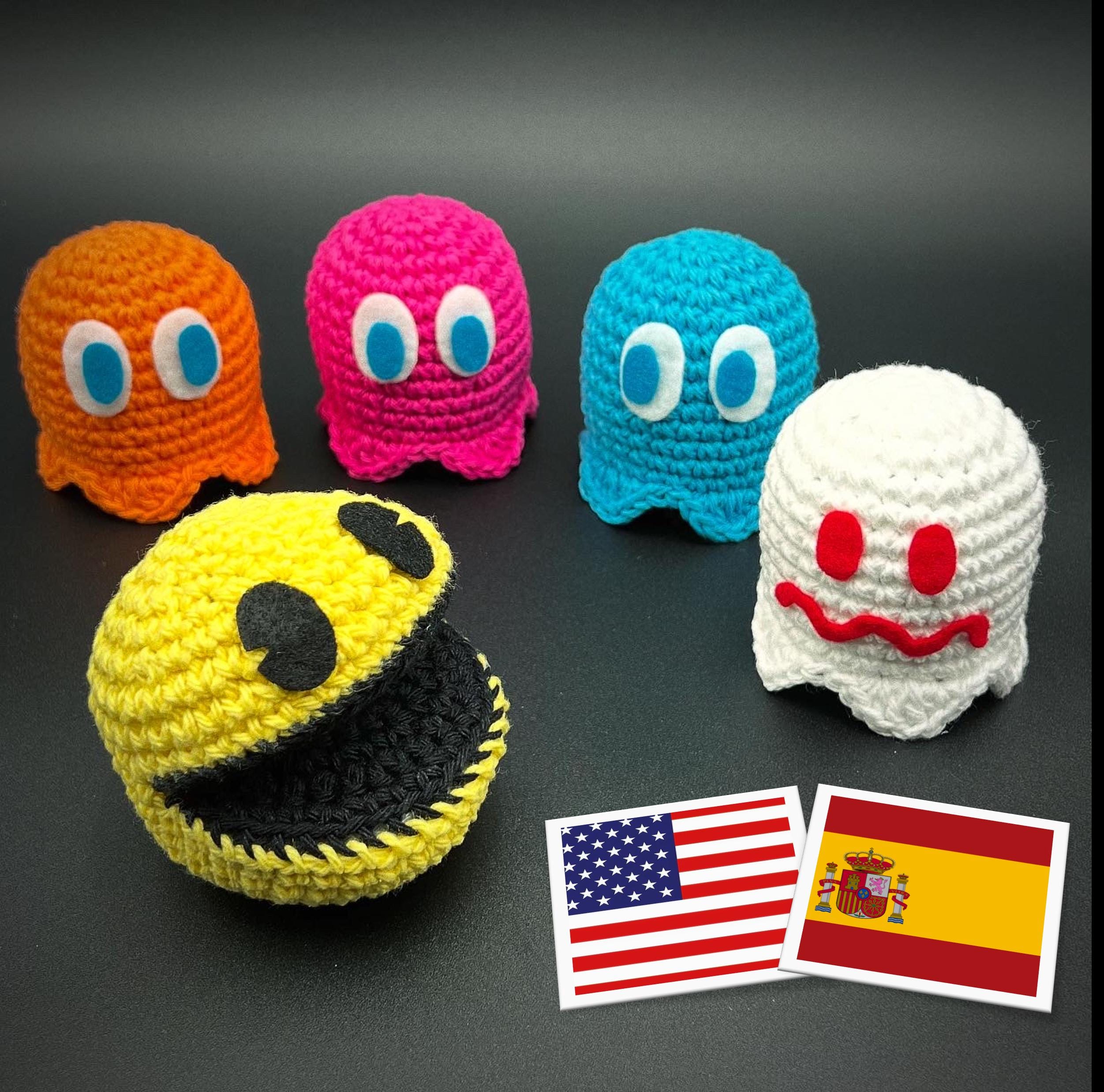 Pac Man and Ghosts Crochet Pattern - Etsy 日本
