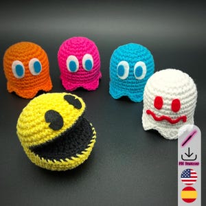 Pac Man and Ghosts Crochet Pattern