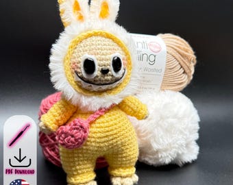 Patrón de ganchillo de monstruo espeluznante y tierno