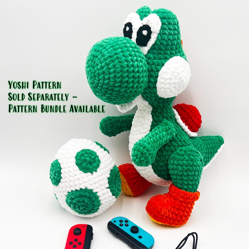 Yoshi Egg Amigurumi Crochet Pattern PDF, Plush Dinosaur Egg - Etsy