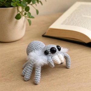 Jumping Spider Amigurumi Crochet Pattern PDF, Creepy-Cute Spider Plush