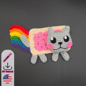Patrón de crochet de Nyan Cat
