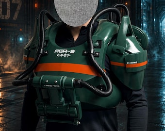 SciFi 3D Printed Mech-Inspired Chest Armor, Wearable Cosplay Costume for Film/TV/Halloween