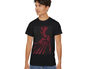Rotes Gothic Horror Baumwolle T-Shirt - Scary Movie Shirt