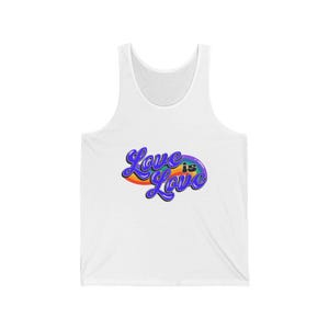 LGBTQ Pride Tank Top Love is Love, Unisex Tank, Pride Parade Shirt, LGBTQ Pride Clothing, Gender Inclusive Tank, Rainbow Tank Top