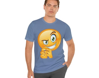 グリーディフェイス スマイリーTシャツ：ユーモラスなグラフィックのユニセックスTシャツ