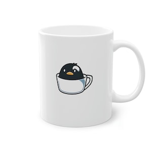 Penguin In A Cup Mug: Whimsical Penguin Lover Gift
