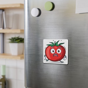 Panicked Tomato Die-Cut Magnets