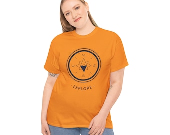 Travel Compass-T-shirt: uniseks T-shirt met avontuurprint