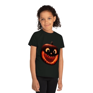 Halloween Monster Pumpkin Kids T-shirt: Organic Costume Tee
