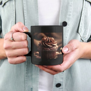 Schokoladen-Muffin-Schwarz-Becher, 15 Unze