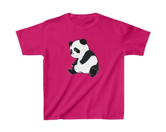 Panda Kid's Tee - Cute Panda Kids Heavy Cotton Tee - Duurzame kinderkleding - Kindermode - Panda Lover Gift