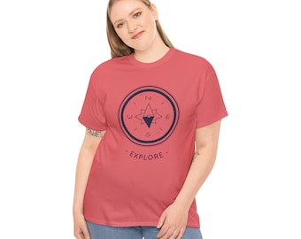 Travel Compass-T-shirt: uniseks Adventure-T-shirt