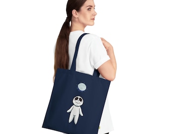 Two types of  people: at Night Blue Funny Organic Cotton Tote Bag