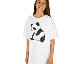 Kids Panda T-Shirt, Children's Animal Graphic Tee, Cute Kids Cotton Shirt, Youth Panda Bear Shirt, Toddler Zoo Animal Top