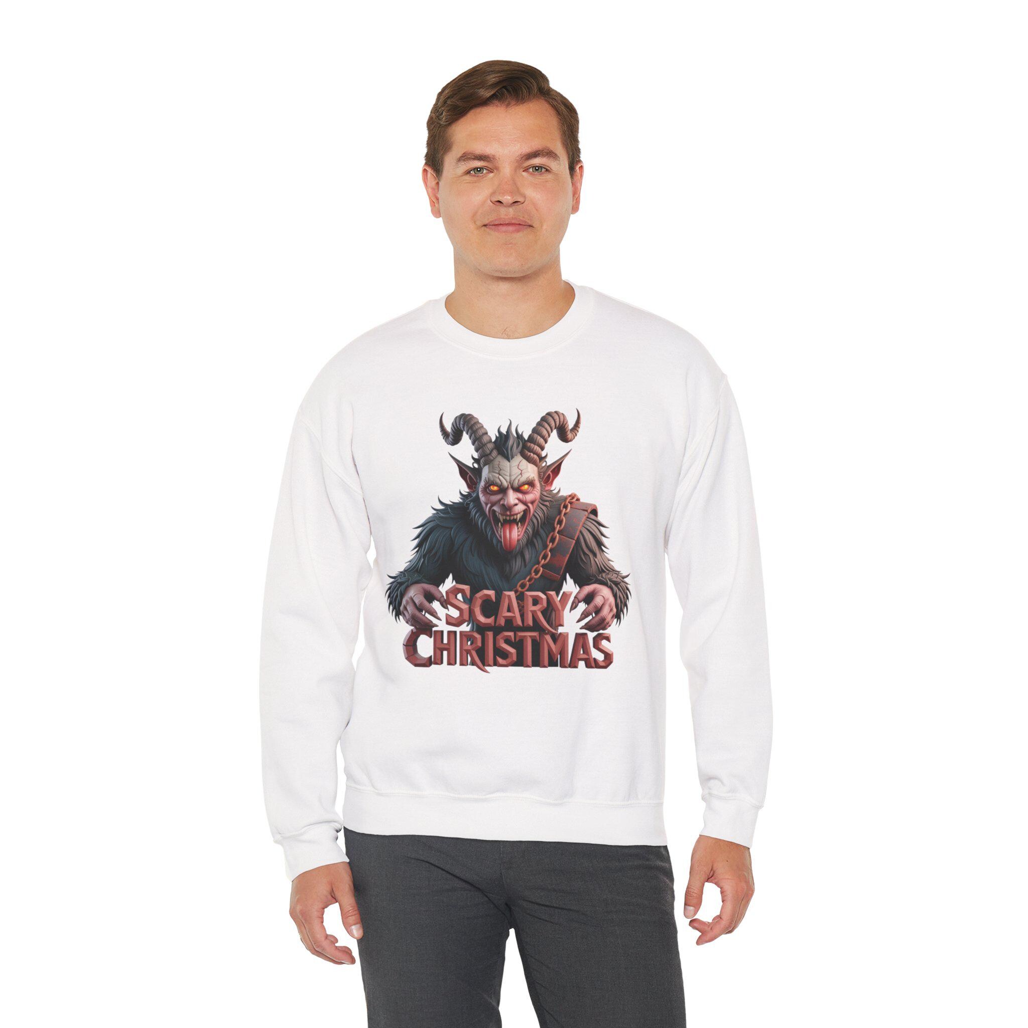 Krampus Christmas Crewneck Sweatshirt, Funny Holiday Apparel - Etsy