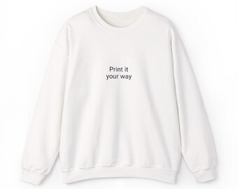 Sweat-shirt brodé personnalisé | Col rond avec texte personnalisé