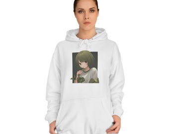 Anime Plant Girl Hoodie: Unisex-Sweatshirt im Vintage-Stil