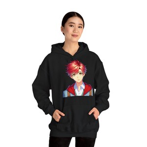 アニメボーイパーカー、日本のマンガスタイルのスウェットシャツ、かわいいプルオーバー、オタクギフト、コスプレ衣装、美的ジャンパー