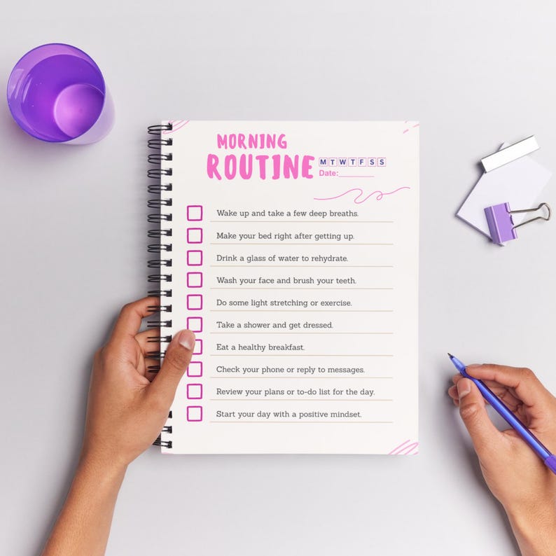 Printable Kids & Family Daily Routine | Morning to Night Checklist ...