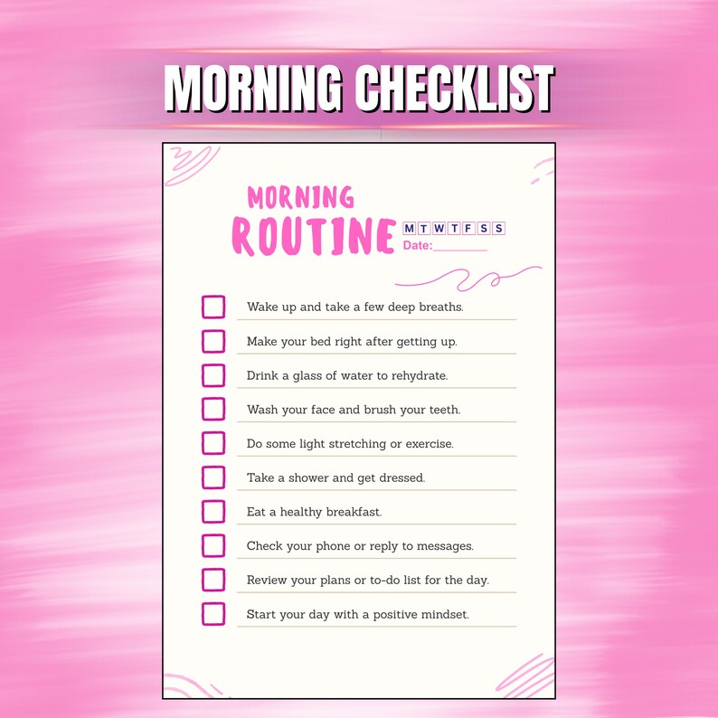 Printable Kids & Family Daily Routine | Morning to Night Checklist ...