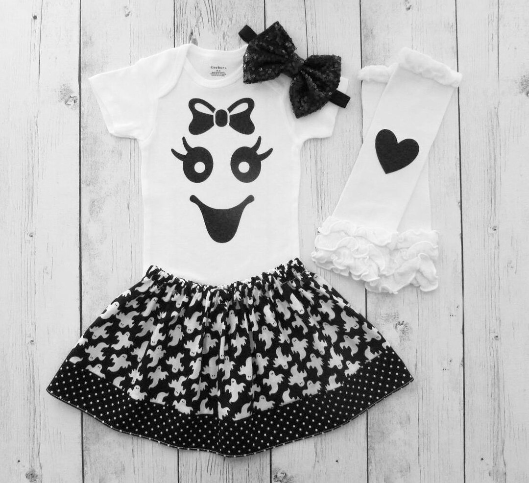 Petit Bebe Girls Blue Halloween Ghosts Print Dress main image 1